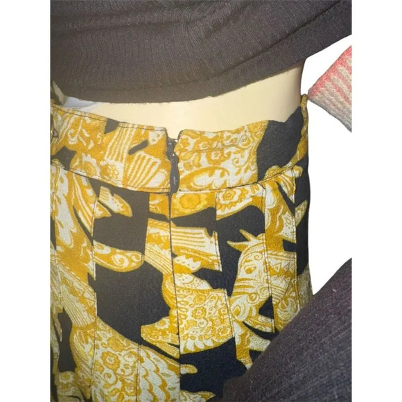 Anthropologie Maeve Women's M A-Line Midi Skirt Multicolor Animal Print size 4 - Picture 11 of 13